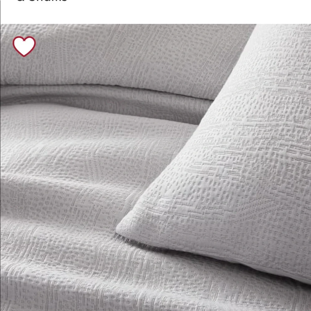 West Elm TENCEL™ & Cotton Matelasse Shams NWOT